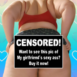 picture of Femdom Mistress Kiara's Lesbian Girlfriend's Ass in short shorts